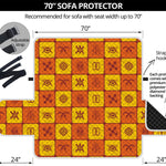 West Adinkra Symbols Pattern Print Sofa Protector