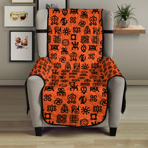 West African Adinkra Symbols Print Armchair Protector