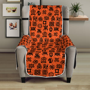 West African Adinkra Symbols Print Armchair Protector