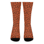 West African Adinkra Symbols Print Crew Socks