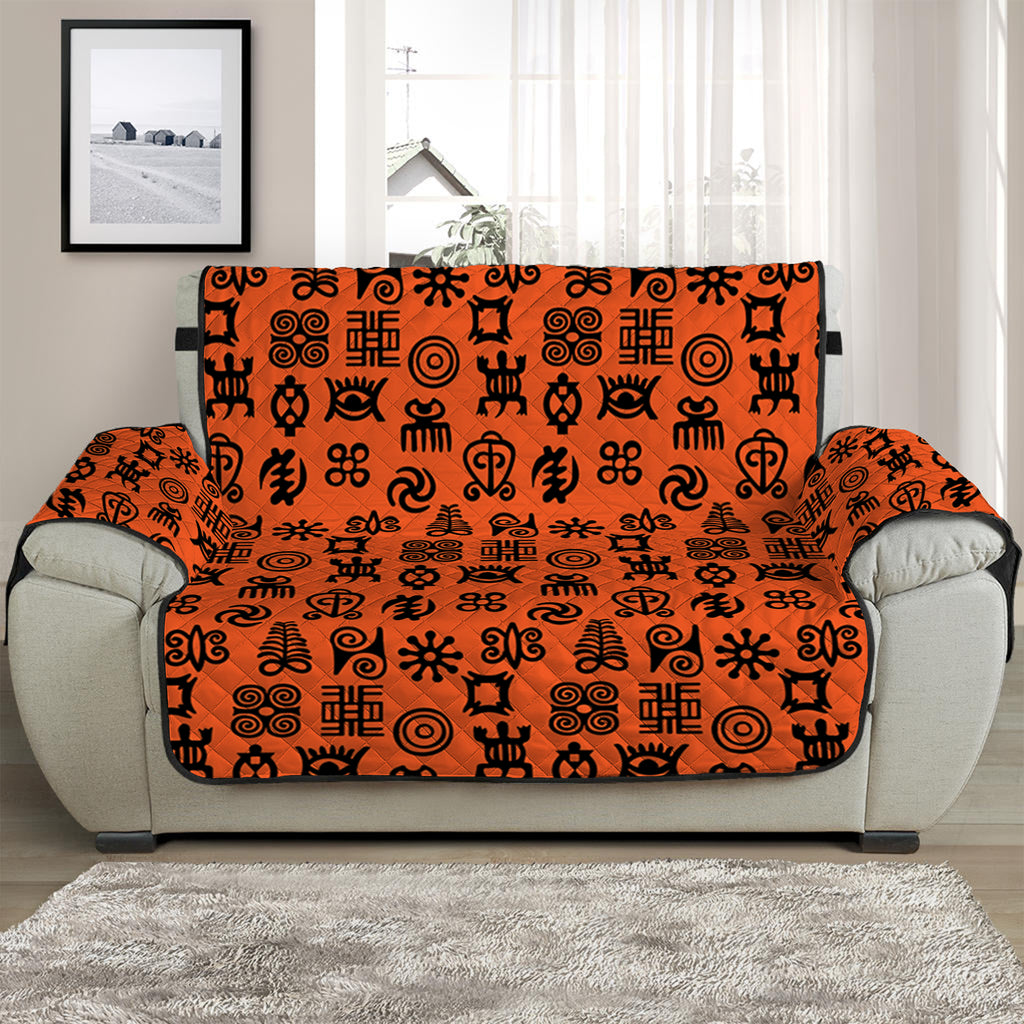 West African Adinkra Symbols Print Half Sofa Protector