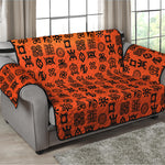 West African Adinkra Symbols Print Loveseat Protector