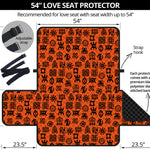 West African Adinkra Symbols Print Loveseat Protector