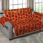 West African Adinkra Symbols Print Loveseat Protector