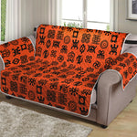 West African Adinkra Symbols Print Loveseat Protector