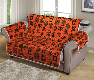 West African Adinkra Symbols Print Loveseat Protector