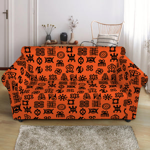 West African Adinkra Symbols Print Loveseat Slipcover