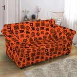 West African Adinkra Symbols Print Loveseat Slipcover