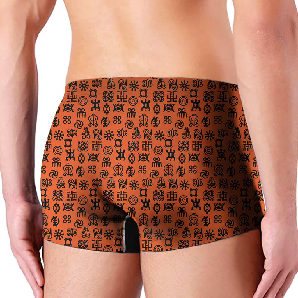 West African Adinkra Symbols Print Men's Boxer Briefs