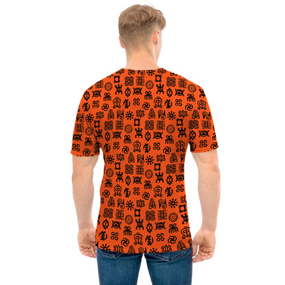 West African Adinkra Symbols Print Men's T-Shirt