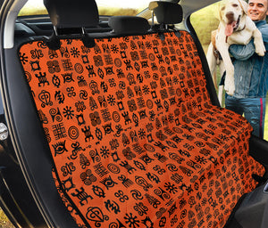 West African Adinkra Symbols Print Pet Car Back Seat Cover