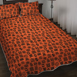 West African Adinkra Symbols Print Quilt Bed Set