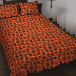 West African Adinkra Symbols Print Quilt Bed Set