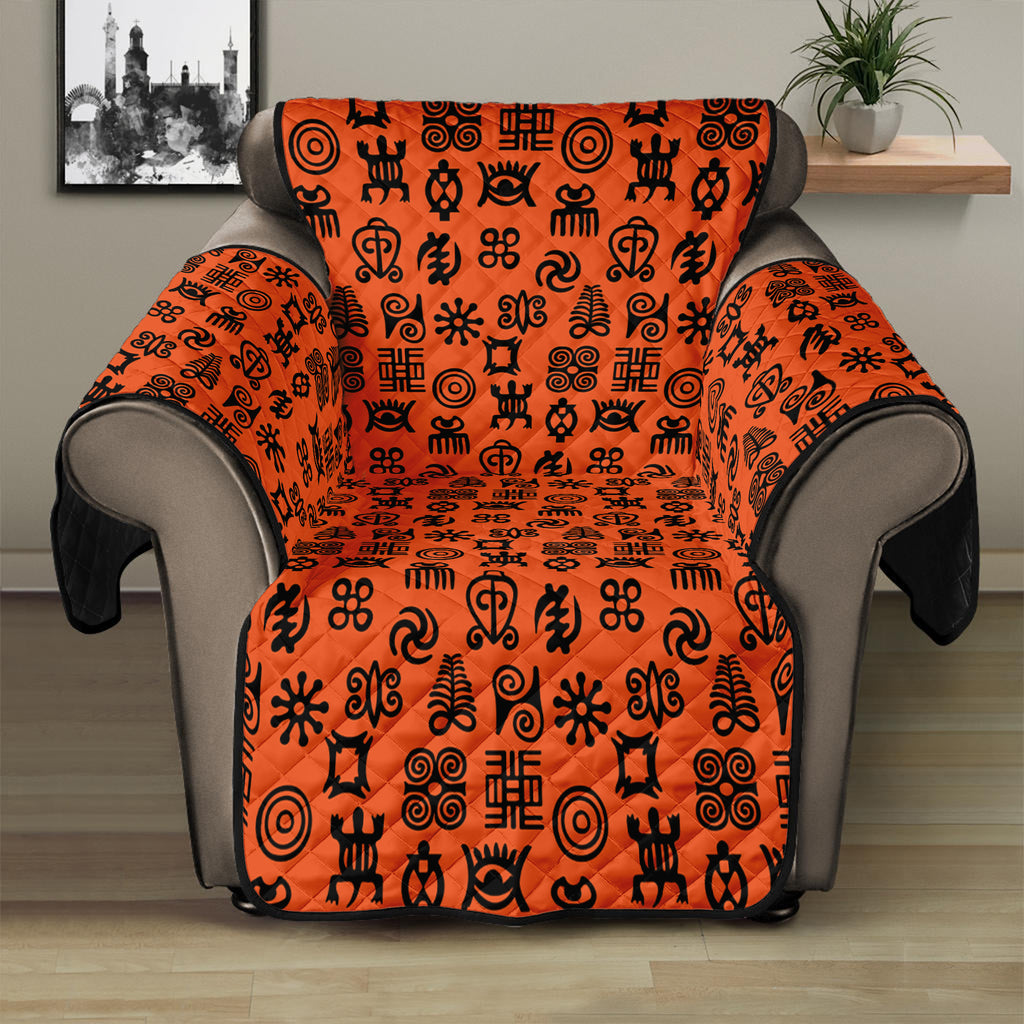 West African Adinkra Symbols Print Recliner Protector