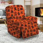 West African Adinkra Symbols Print Recliner Slipcover