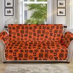 West African Adinkra Symbols Print Sofa Protector