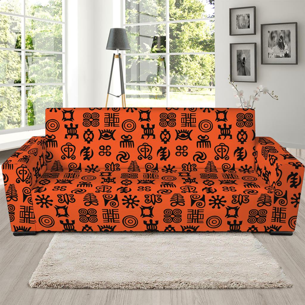 West African Adinkra Symbols Print Sofa Slipcover