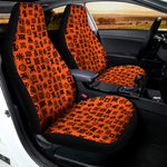 West African Adinkra Symbols Print Universal Fit Car Seat Covers