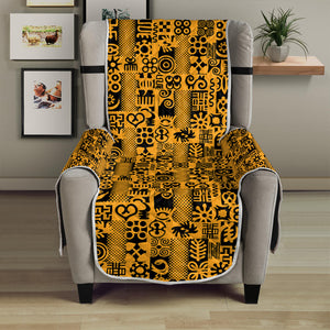 West African Adinkra Tribe Symbols Armchair Protector