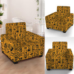 West African Adinkra Tribe Symbols Armchair Slipcover