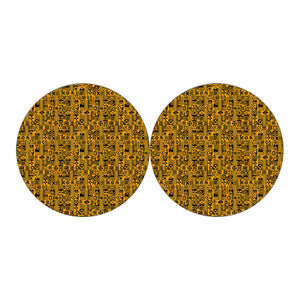 West African Adinkra Tribe Symbols Car Coasters