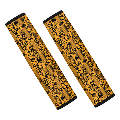 West African Adinkra Tribe Symbols Car Seat Belt Covers