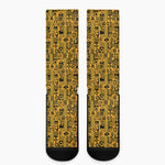 West African Adinkra Tribe Symbols Crew Socks