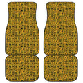 West African Adinkra Tribe Symbols Front and Back Car Floor Mats