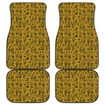 West African Adinkra Tribe Symbols Front and Back Car Floor Mats