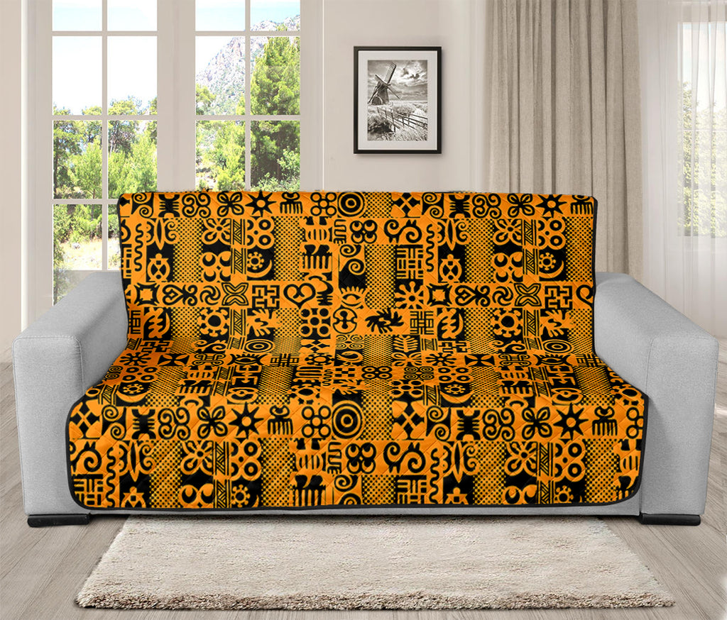 West African Adinkra Tribe Symbols Futon Protector