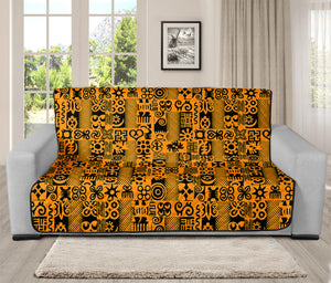 West African Adinkra Tribe Symbols Futon Protector