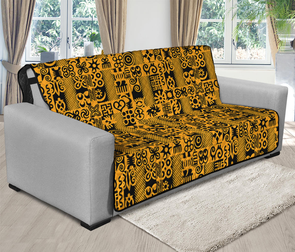 West African Adinkra Tribe Symbols Futon Protector