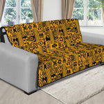 West African Adinkra Tribe Symbols Futon Protector