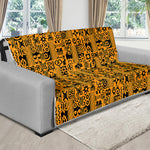 West African Adinkra Tribe Symbols Futon Protector