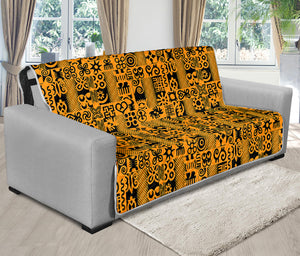 West African Adinkra Tribe Symbols Futon Protector