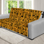 West African Adinkra Tribe Symbols Futon Protector