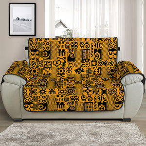 West African Adinkra Tribe Symbols Half Sofa Protector