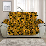 West African Adinkra Tribe Symbols Half Sofa Protector