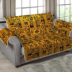 West African Adinkra Tribe Symbols Loveseat Protector