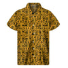 West African Adinkra Tribe Symbols Men's Short Sleeve Shirt