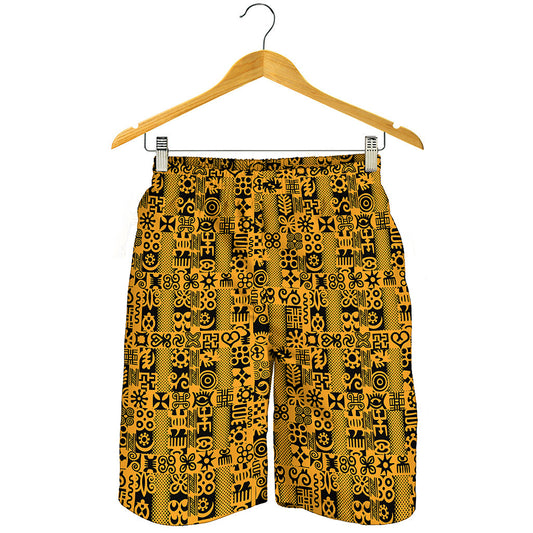 West African Adinkra Tribe Symbols Men's Shorts