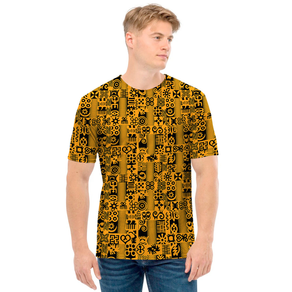 West African Adinkra Tribe Symbols Men's T-Shirt