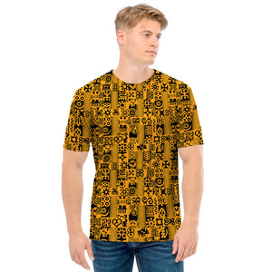 West African Adinkra Tribe Symbols Men's T-Shirt