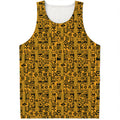 West African Adinkra Tribe Symbols Men's Tank Top