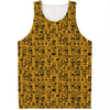 West African Adinkra Tribe Symbols Men's Tank Top