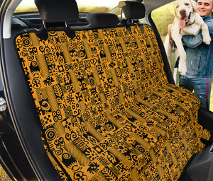 West African Adinkra Tribe Symbols Pet Car Back Seat Cover