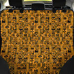 West African Adinkra Tribe Symbols Pet Car Back Seat Cover