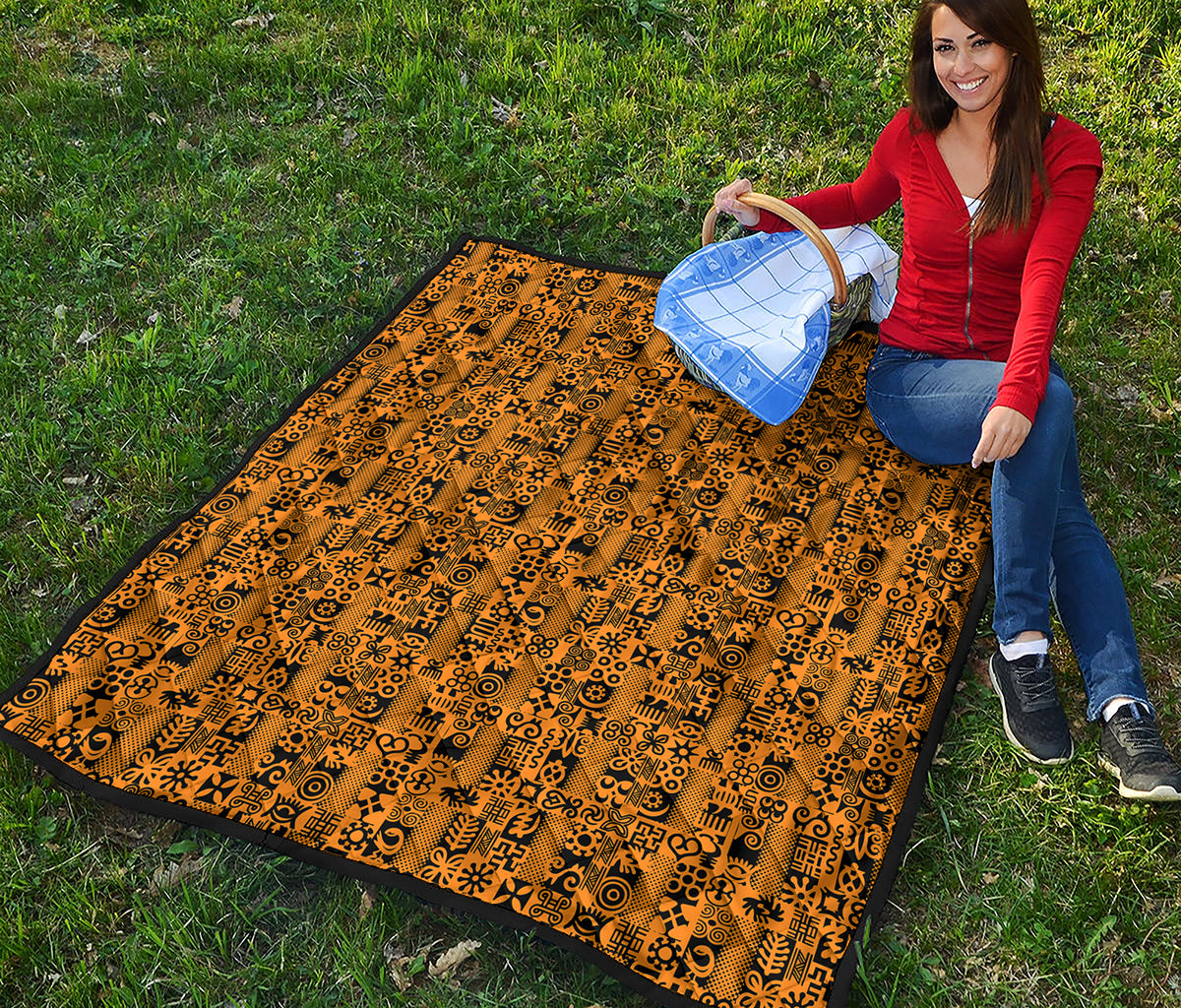 West African Adinkra Tribe Symbols Quilt