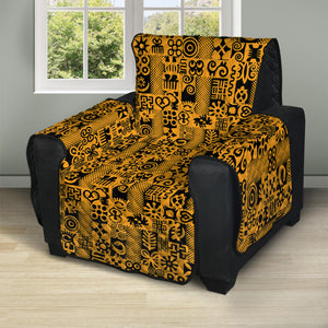 West African Adinkra Tribe Symbols Recliner Protector