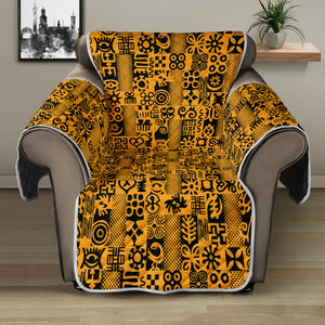 West African Adinkra Tribe Symbols Recliner Protector